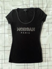 T-shirt femme noir avec