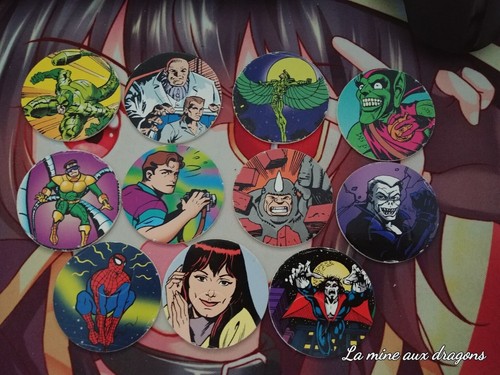 Lot pogs spider man marvel - pogs,