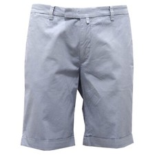 6216AH bermuda uomo BRIGLIA light blue textured cotton shorts man