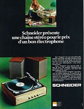 PUBLICITE  1968   SCHNEIDER   éléctrophone