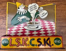 Ancien présentoir tôle litho