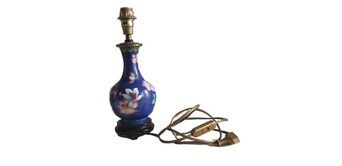 Lampe chinoise vintage emaux - vintage,