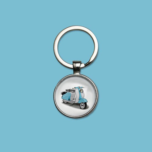 Porte clefs scooter lambretta - scooter,
