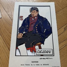 estampe gouache Pochoir Géo