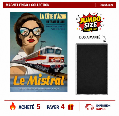 Magnet frigo train mistral - frigo, le