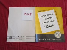N°7628 / catalogue les machine à traire CONDE ,F.A.R.M