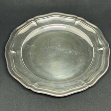 Plat, CHRISTOFLE Coll. GALLIA, métal argenté, bord Chantourne, 22 cm, poinçon