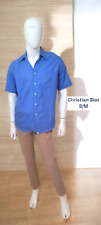 Christian Dior dégriffé Taille S / M chemise manches courtes bleue homme chemise