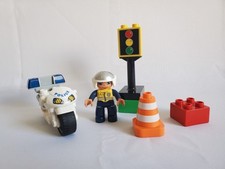 LEGO Duplo 5679 Moto de Police avec Policier, Feu Tricolore et Plot - Complet