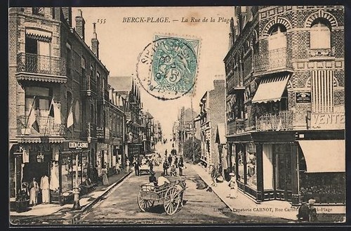 Cpa berck plage rue de - la, la