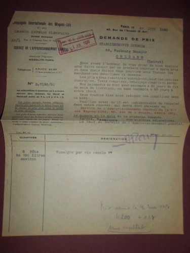 Ancienne lettre compagnie - ancienne,