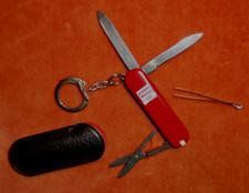 Porte-clés CANIF Suisse Victorinox ESSO MOTOR Plus ( 4 outils ) comme neuf !!