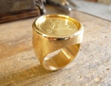 Chevalière massive or ronde