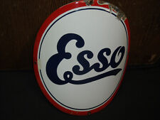 RARISSIME PLAQUE EMAILLEE ESSO