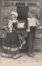 CP EN BRETAGNE LIT CLOS SOIR DE NOCE - 65984