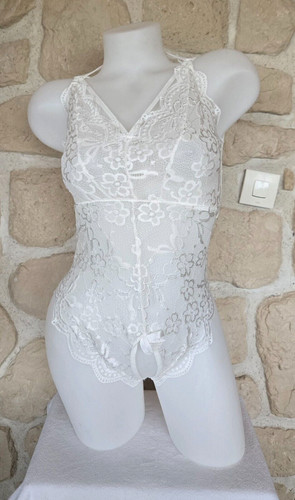 Body dentelle blanche - body,