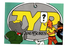 Carte postale TINTIN. Publicité pour les chaussures TYP. 2016.