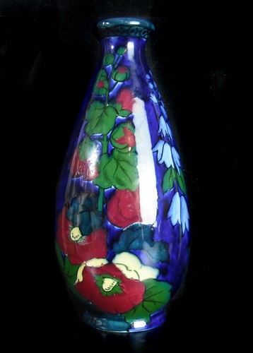 Vase hollyhock art - hollyhock, deco