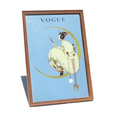Miroir publicitaire sérigraphié VOGUE / Early Décember  / George Wolf 48 cm