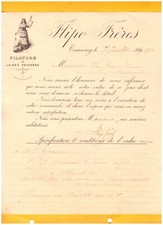 TOURCOING (59) FILATURE / LAINE peignée "FLIPO Freres" illustrée FILEUSE en 1902