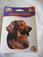 Sticker repositionnable - chien  TECKEL POIL LONG