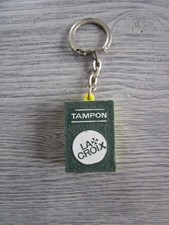 Porte clé publicitaire ancien  " tampon/éponge LACROIX "