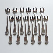 12 FOURCHETTES A HUITRES SFAM SANS GENE EMPIRE métal argenté