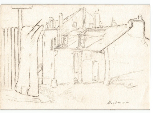Dessin crayon montmartre - au, crayon,