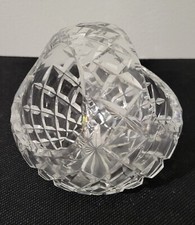 ANCIEN PETIT PANIER VIDE POCHE EN CRISTAL TAILLE VINTAGE