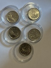 Lot de 5 pièces 5 Francs – Semeuse – 1992 & 1995 