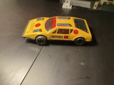 Jouet ancien -tôle Lithographiée - FERRARI Chardonnet - 22 cm -Elf-Michelin-70's