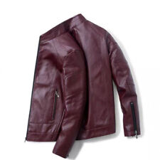 Hommes Simili Cuir Haut Veste