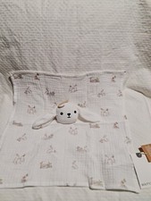 Doudou plat lapin blanc lange