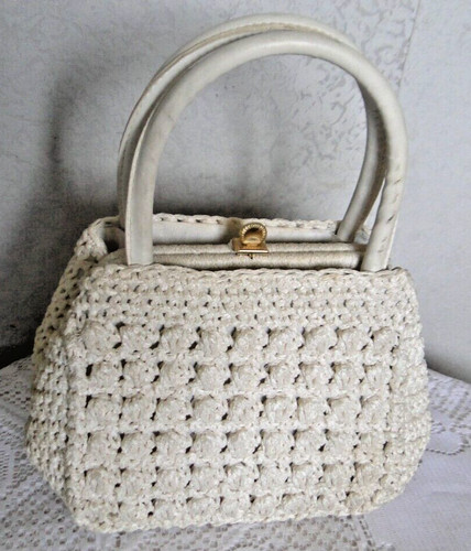 Sac main ancien blanc - sac,