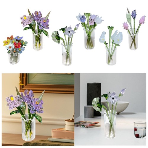 Vase verre avec fleurs - avec,