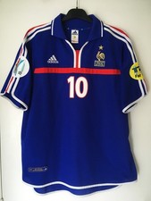 maillot adidas France FFF ZIDANE finale euro 2000 France vs Italie - no porté.