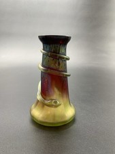 Ancien Vase En Verre Irisé Loetz Kralik Vintage Old Glass 