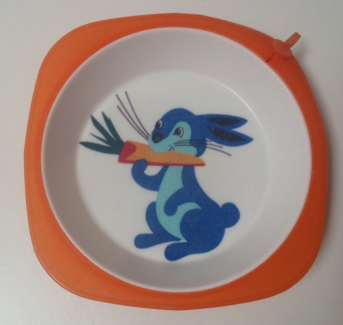 Assiette bouillie orange - bouillie,