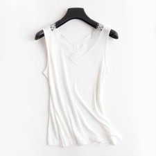 Femmes Lacets Soie Col V