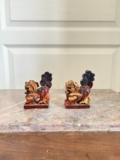 Ancien Paire Statue Sculpture