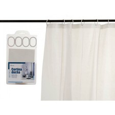 Rideau Douche BLANC Baignoire 180x180cm étanche Anti Moisissure + Anneaux