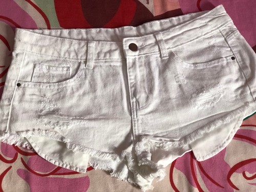Mini short jean blanc denim - mini,