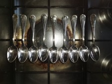 9 petites Cuillères de table en métal argenté 24g Saint Medard