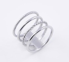 Bague Femme Acier Argenté