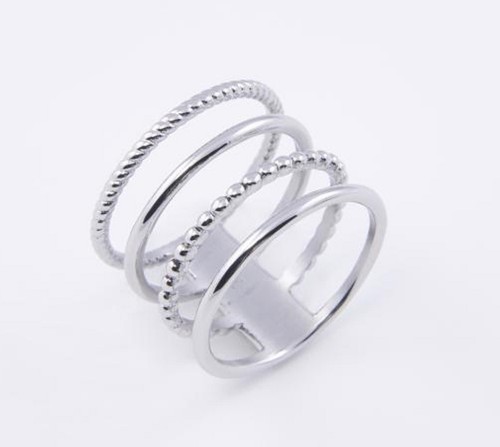 Bague femme acier - acier, argenté