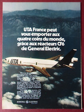 10/1977 PUB GENERAL ELECTRIC CF6 ENGINE DC-10 AIRLINER UTA AIRLINE FRENCH AD