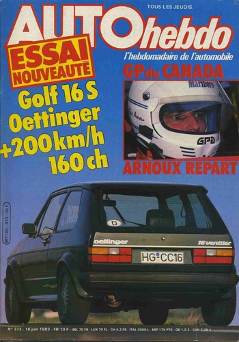 Auto hebdo 373 - auto, 16/06/1983