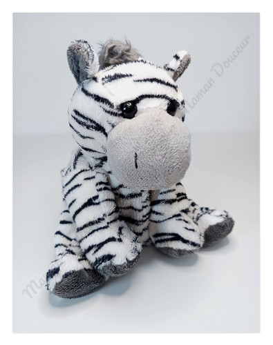 Peluche doudou zèbre - peluche/doudou, blanc