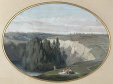 Jeunes femmes nues sur un plateau en montagne Entourage d'Auguste RAVIER