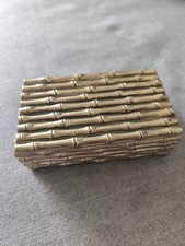 Boîte Métal Bambou Design Maria Pergay Bagues Vintage